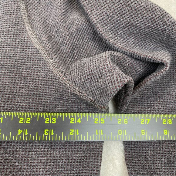 One Day Away Mens Quarter-Zip Pullover XXL Gray Waffle Knit 60% Cotton 40% Polye - Picture 5 of 7